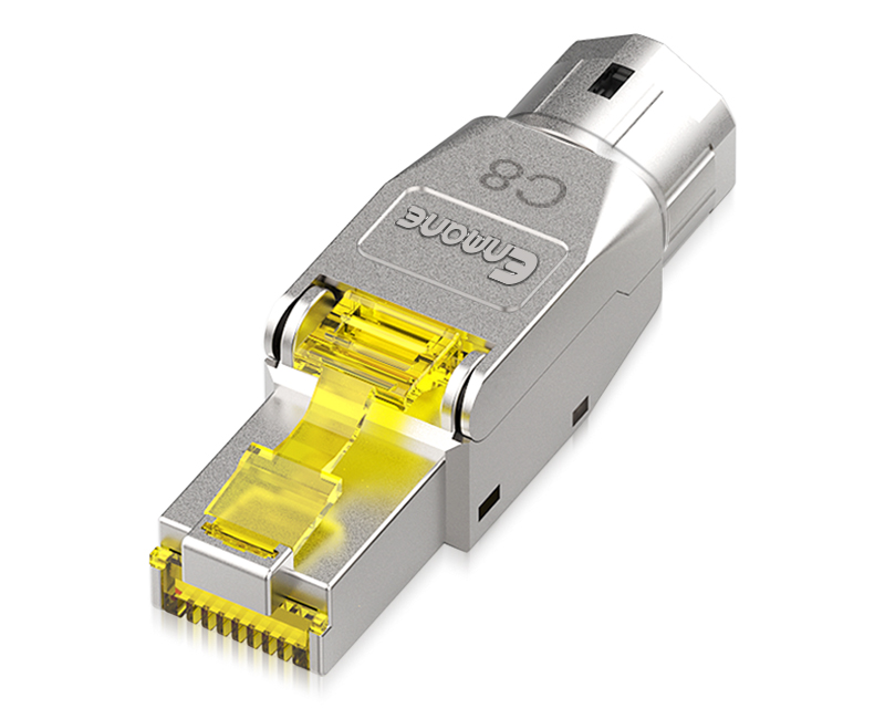 英曼-八類鋅合金屏蔽免打水晶頭 電競工業(yè)級