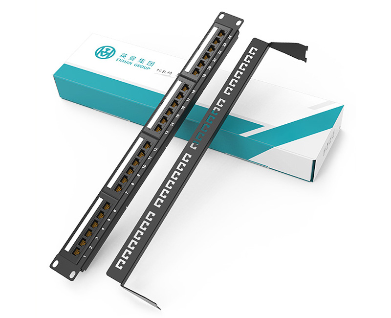 Enmane-1U 24 Ports Dustproof Network Patch Panel
