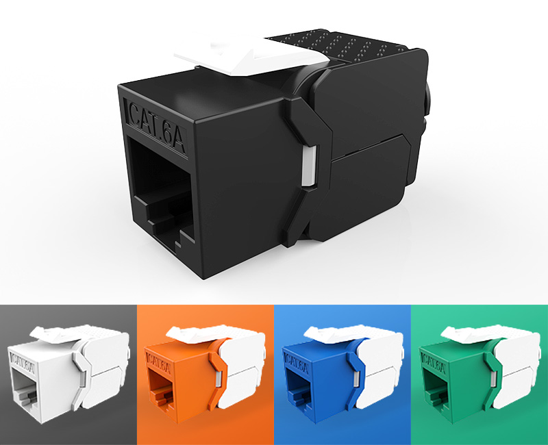 英曼-超六類免打網(wǎng)絡(luò)模塊，RJ45連接器Network keystone jack