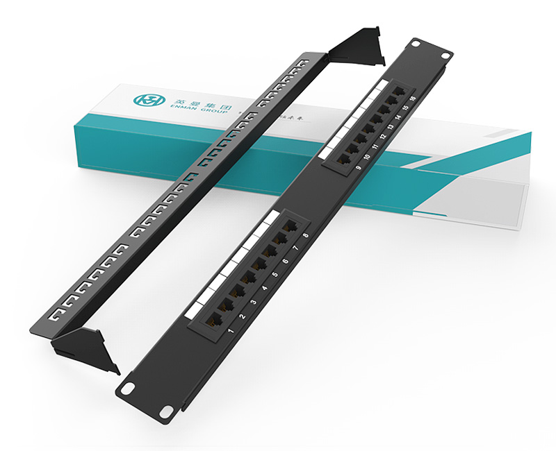Enmane-1U 16 Ports Dustproof Network Patch Panel