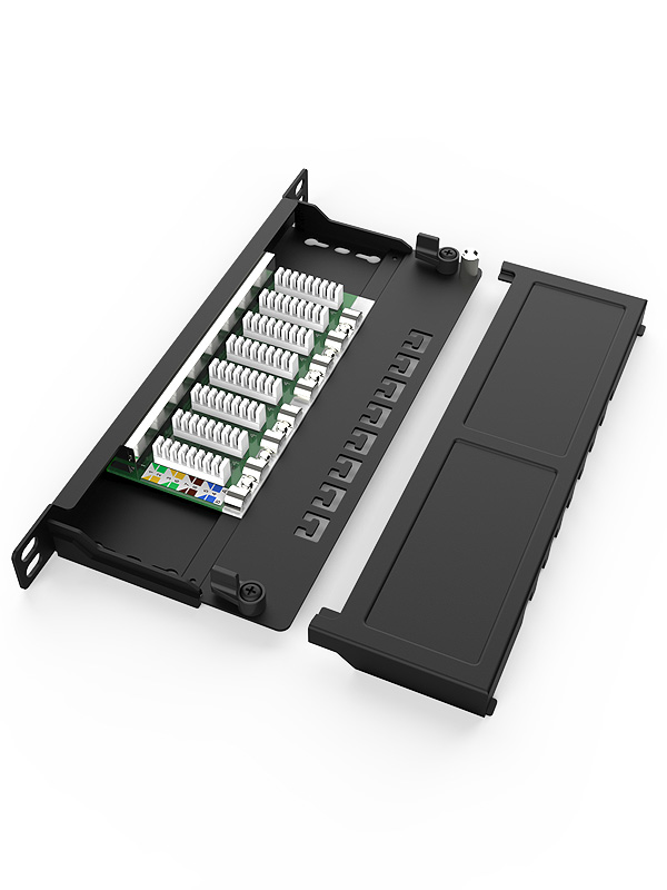 英曼0.5U8口-防塵網絡配線架