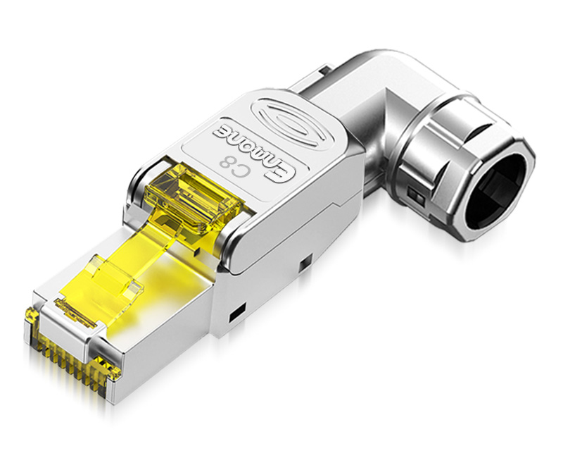 英曼-90°鋅合金屏蔽免打水晶頭（眼鏡款）