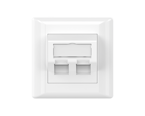 Dual Port-Network RJ45 Wall Faceplate