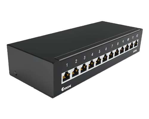 1U 12 Port-CAT.6A Shielded Patch Panel