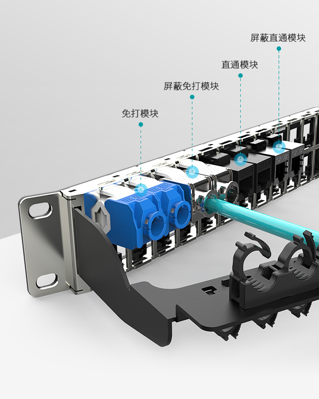 1U48口-屏蔽折彎空配架