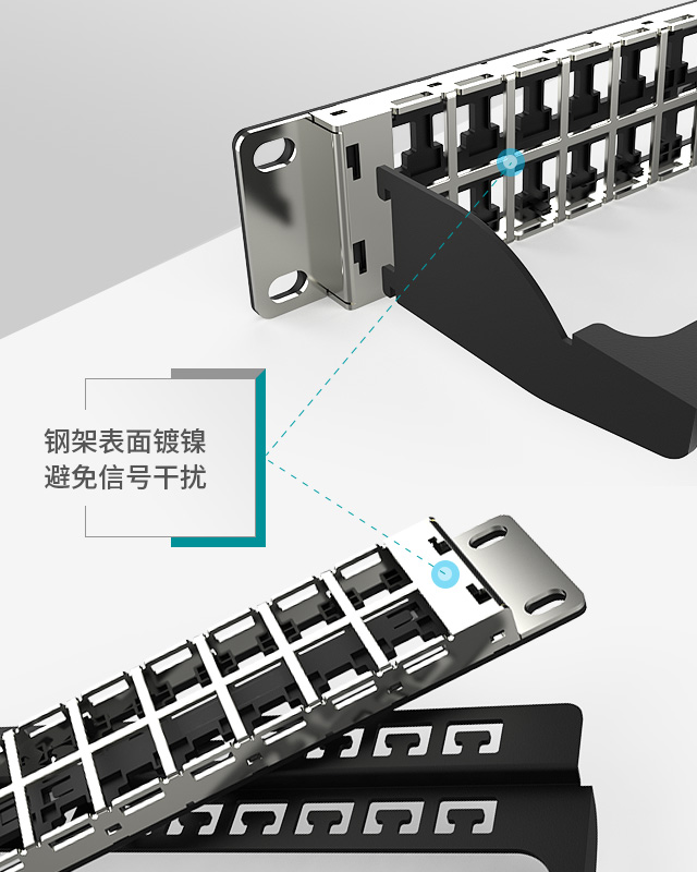 1U48口-直通網絡空配架