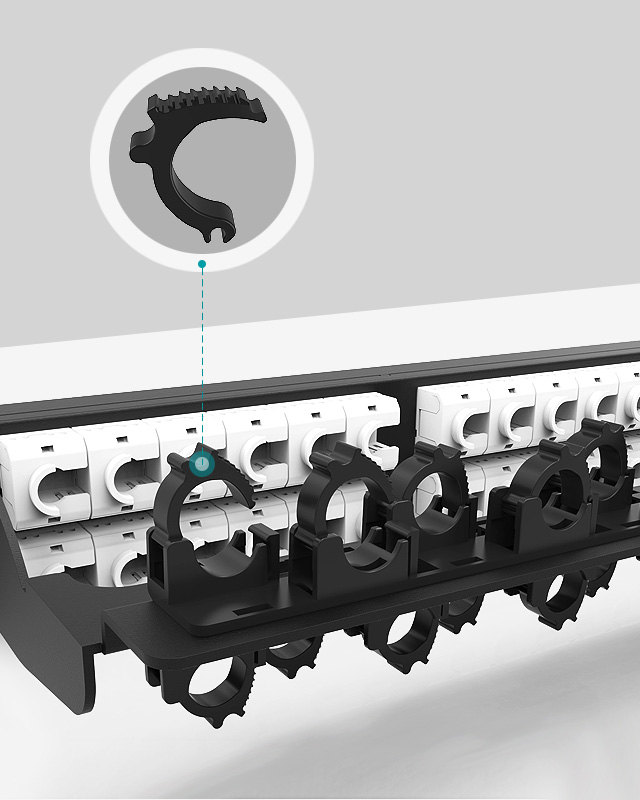 1U24口-防塵網(wǎng)絡(luò)配線架