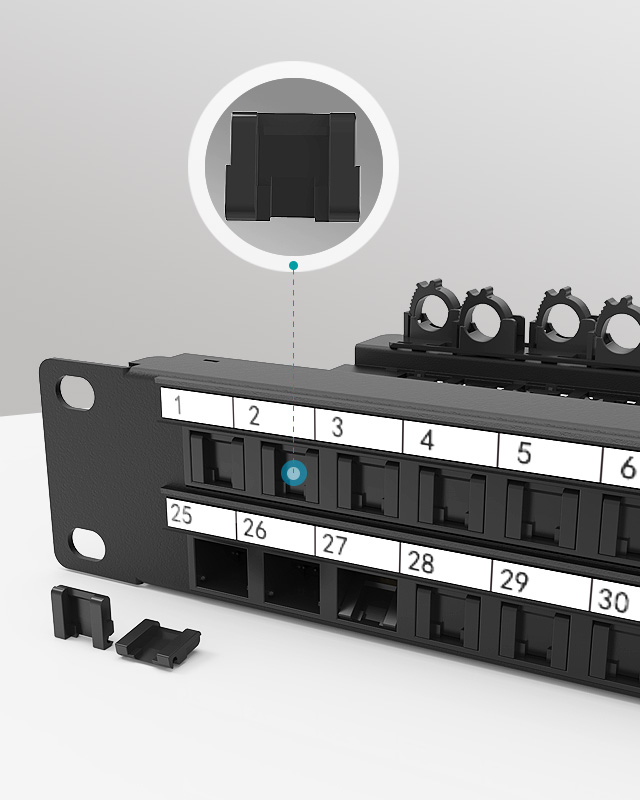 1U48口-防塵網(wǎng)絡(luò)配線架